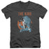ELVIS PRESLEY/MIC IN HAND - S/S ADULT V-NECK 30/1 - CHARCOAL