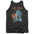 ELVIS PRESLEY/MIC IN HAND - ADULT TANK - CHARCOAL