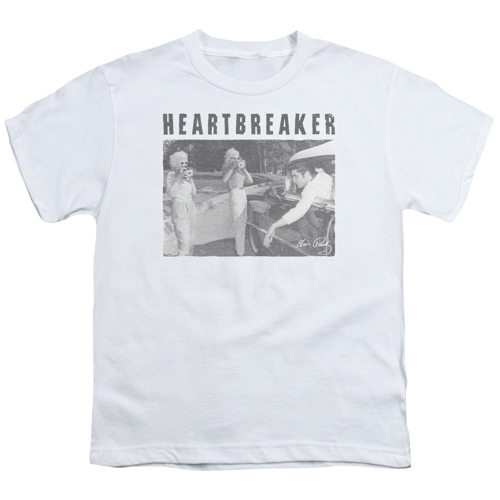ELVIS PRESLEY/HEARTBREAKER - S/S YOUTH 18/1 - WHITE