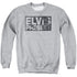 ELVIS PRESLEY/BLOCK LETTERS - ADULT CREWNECK SWEATSHIRT - ATHLETIC HEATHER