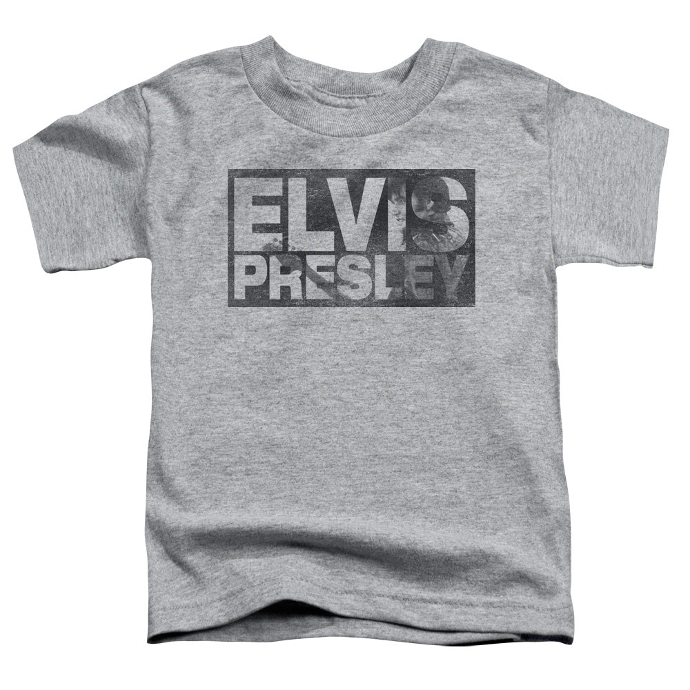 ELVIS PRESLEY/BLOCK LETTERS - S/S TODDLER TEE - ATHLETIC HEATHER