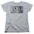 ELVIS PRESLEY/BLOCK LETTERS - S/S WOMENS TEE - ATHLETIC HEATHER