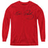 ELVIS PRESLEY/SIGNATURE SKETCH - YOUTH LONG SLEEVE TEE - RED