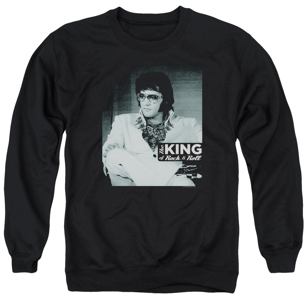 ELVIS PRESLEY/GOOD TO BE - ADULT CREWNECK SWEATSHIRT - BLACK