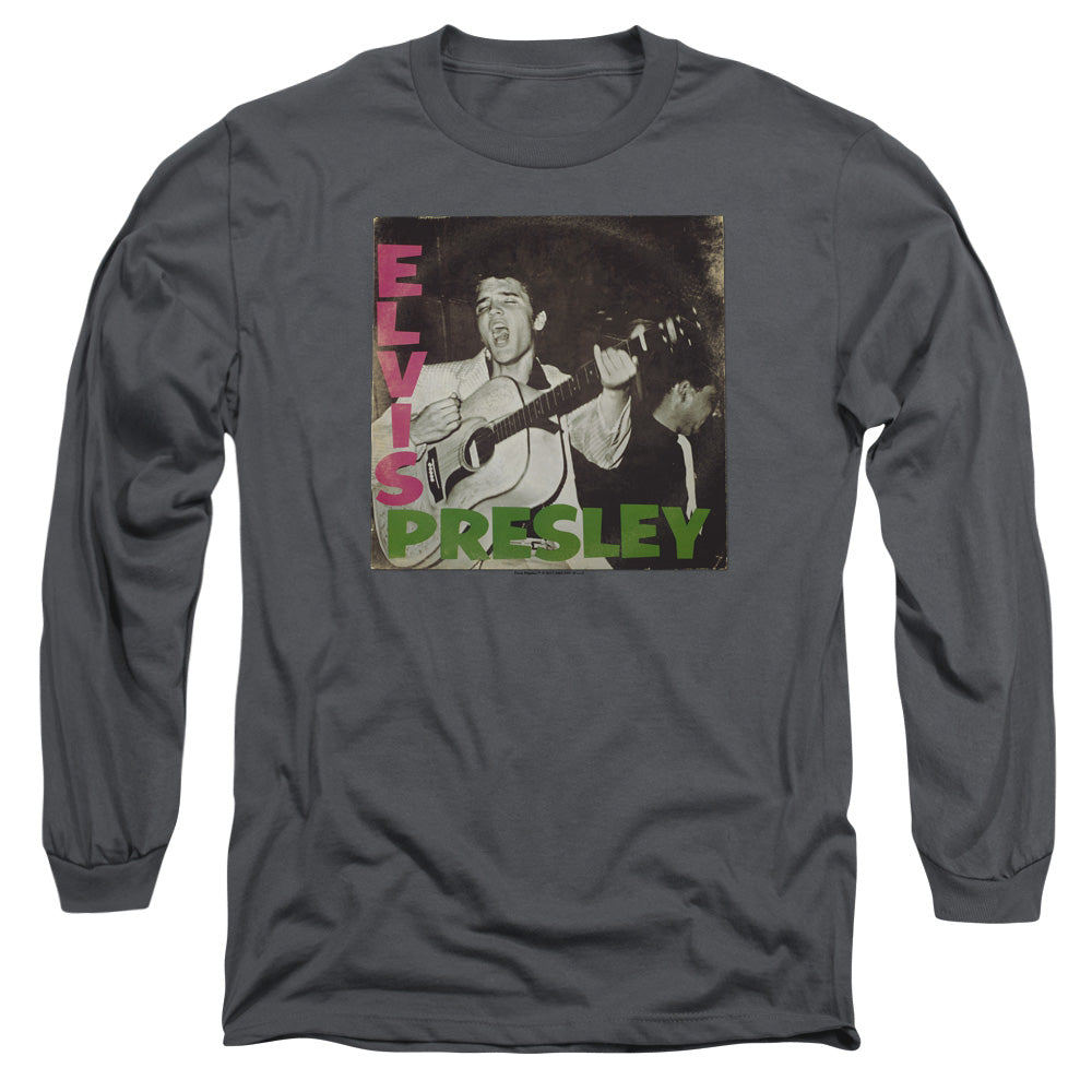 ELVIS PRESLEY/FIRST LP -  L/S ADULT 18/1  - CHARCOAL