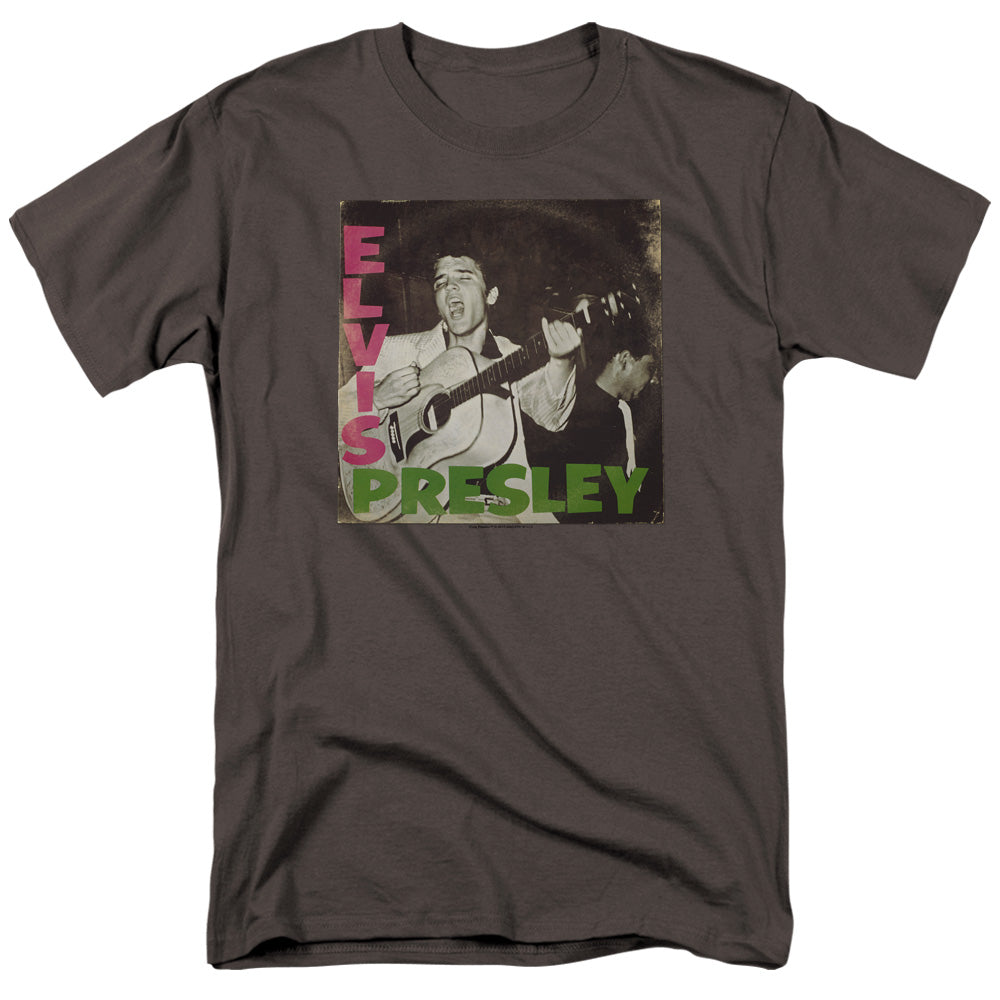 ELVIS PRESLEY/FIRST LP - S/S ADULT 18/1 - CHARCOAL