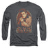 ELVIS PRESLEY/STRIPES -  L/S ADULT 18/1  - CHARCOAL