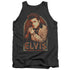 ELVIS PRESLEY/STRIPES - ADULT TANK - CHARCOAL