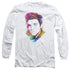 ELVIS PRESLEY/WATERCOLOR KING -  L/S ADULT 18/1  - WHITE