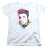 ELVIS PRESLEY/WATERCOLOR KING - S/S WOMENS TEE - WHITE