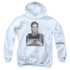 ELVIS PRESLEY/ARMY MUG SHOT - YOUTH PULLOVER HOODIE - WHITE