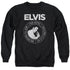 ELVIS PRESLEY/ROCK KING - ADULT CREWNECK SWEATSHIRT - BLACK