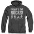 ELVIS PRESLEY/FATHERS DAY ROCKS - ADULT HEATHER HOODIE - BLACK