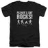 ELVIS PRESLEY/FATHERS DAY ROCKS - S/S ADULT V-NECK 30/1 - BLACK