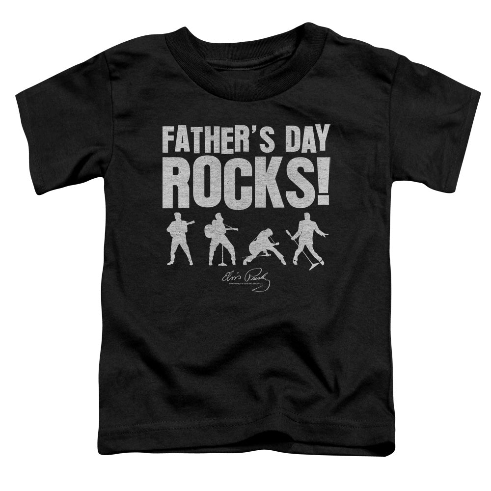 ELVIS PRESLEY/FATHERS DAY ROCKS - S/S TODDLER TEE - BLACK