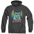 ELVIS PRESLEY/NEON KING - ADULT HEATHER HOODIE - BLACK