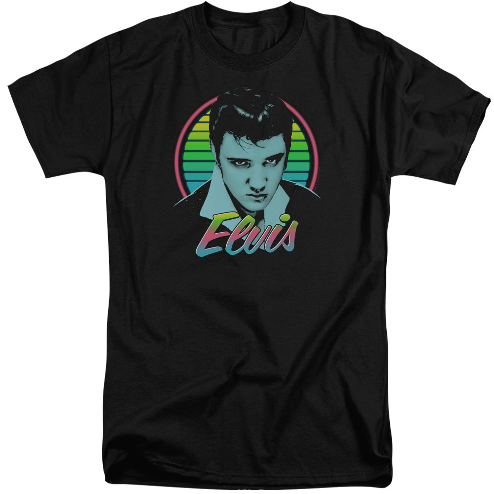 ELVIS PRESLEY/NEON KING - S/S ADULT TALL 18/1 - BLACK