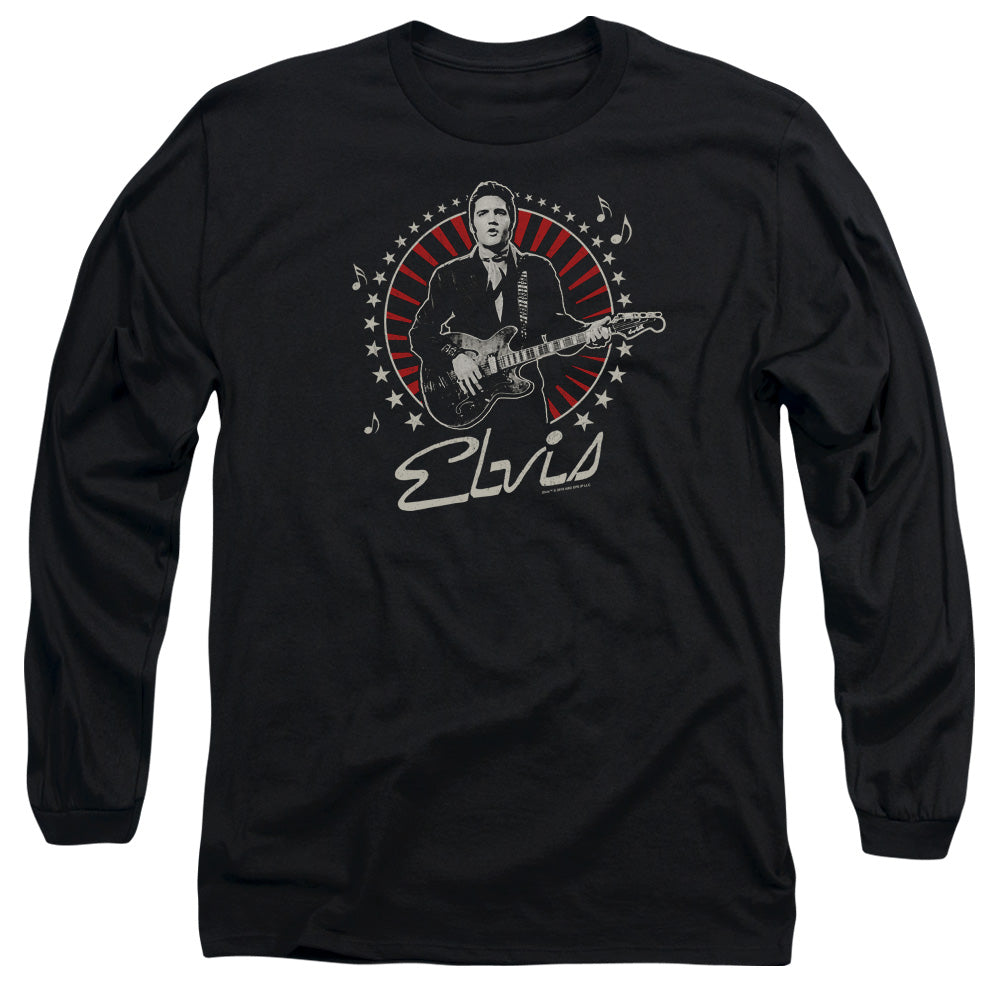 ELVIS PRESLEY/STARS - L/S ADULT 18/1 - BLACK