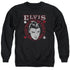 ELVIS PRESLEY/HAIL THE KING - ADULT CREWNECK SWEATSHIRT - BLACK