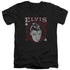 ELVIS PRESLEY/HAIL THE KING - S/S ADULT V-NECK 30/1 - BLACK