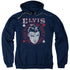 ELVIS PRESLEY/HAIL THE KING - ADULT PULLOVER HOODIE - NAVY