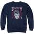 ELVIS PRESLEY/HAIL THE KING - ADULT CREWNECK SWEATSHIRT - NAVY