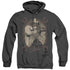 ELVIS PRESLEY/ELVIS PINSTRIPES - ADULT HEATHER HOODIE - BLACK