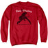 ELVIS PRESLEY/OVERPRINT - ADULT CREWNECK SWEATSHIRT - RED
