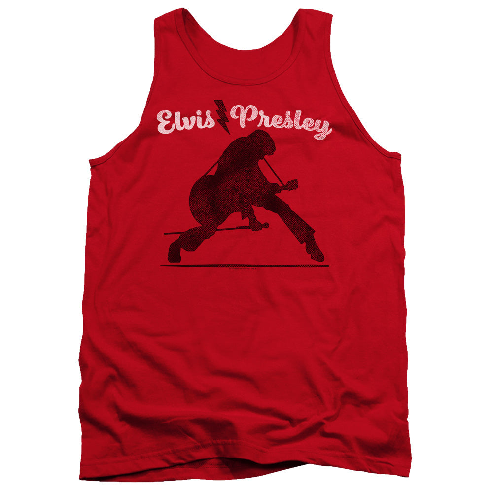 ELVIS PRESLEY/OVERPRINT - ADULT TANK - RED