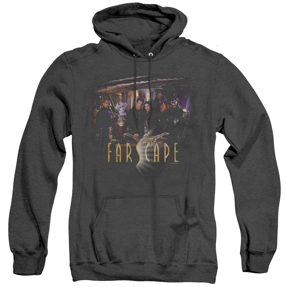 FARSCAPE/CAST - ADULT HEATHER HOODIE - BLACK