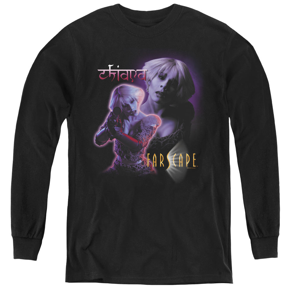 FARSCAPE/CHIANA - YOUTH LONG SLEEVE TEE - BLACK