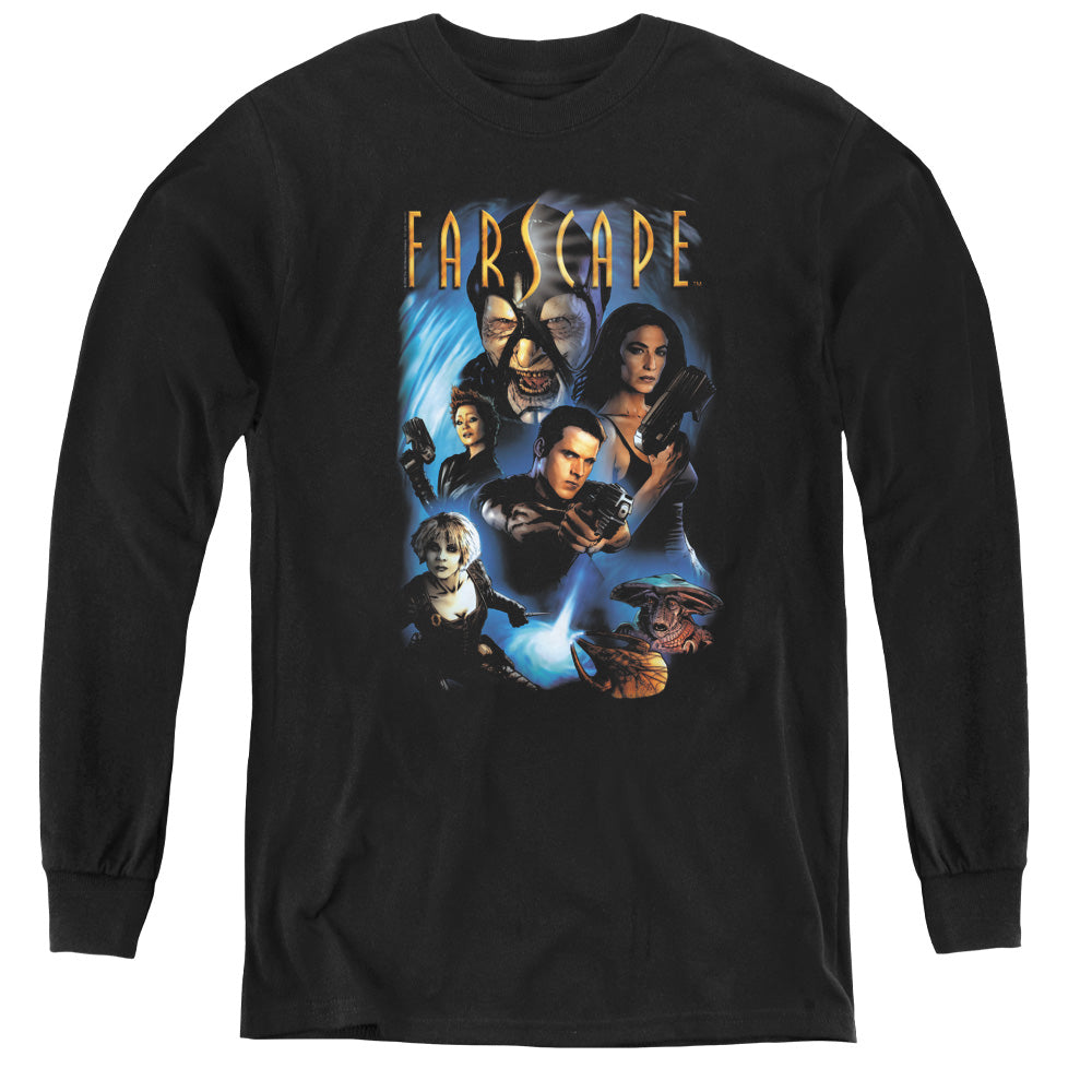 FARSCAPE/COMIC COVER - YOUTH LONG SLEEVE TEE - BLACK