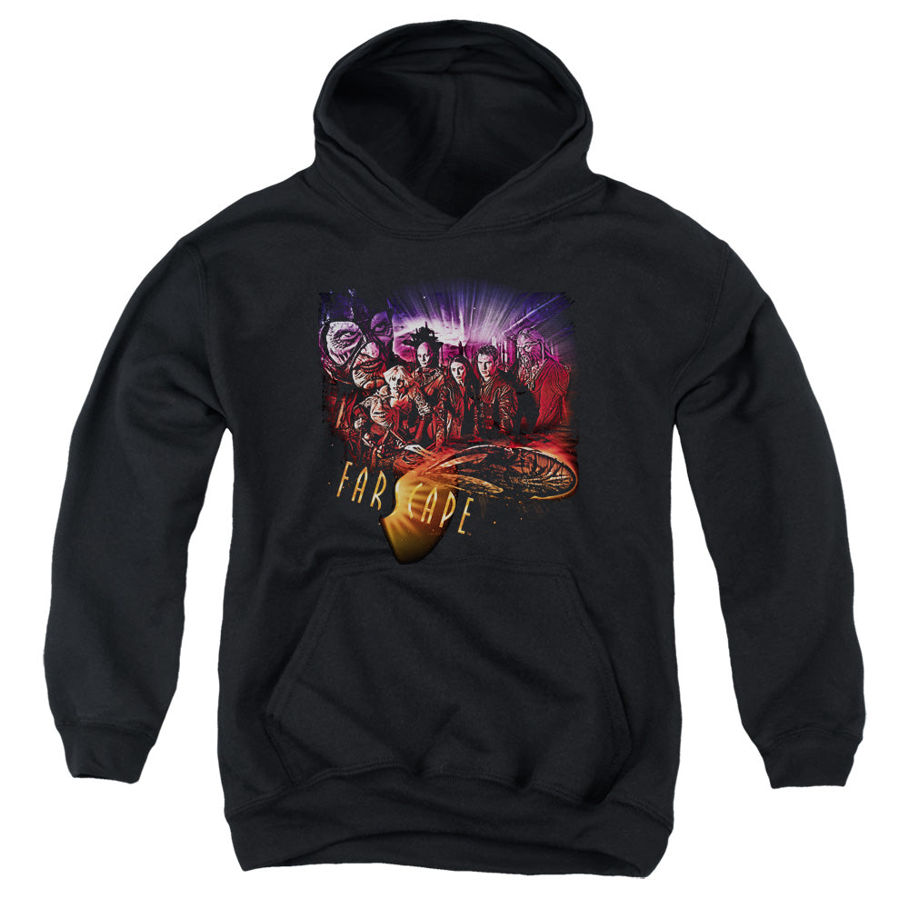FARSCAPE/GRAPHIC COLLAGE - YOUTH PULLOVER HOODIE - BLACK