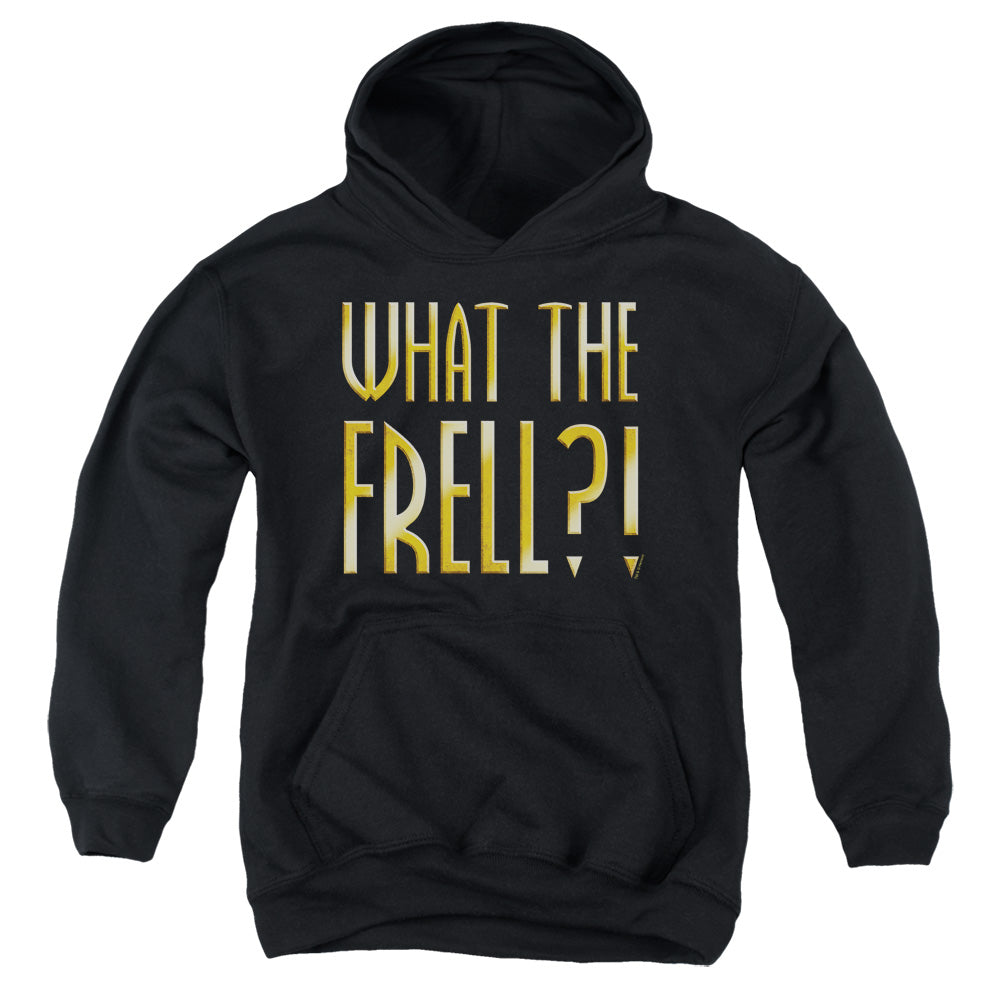 FARSCAPE/WHAT THE FRELL - YOUTH PULLOVER HOODIE - BLACK