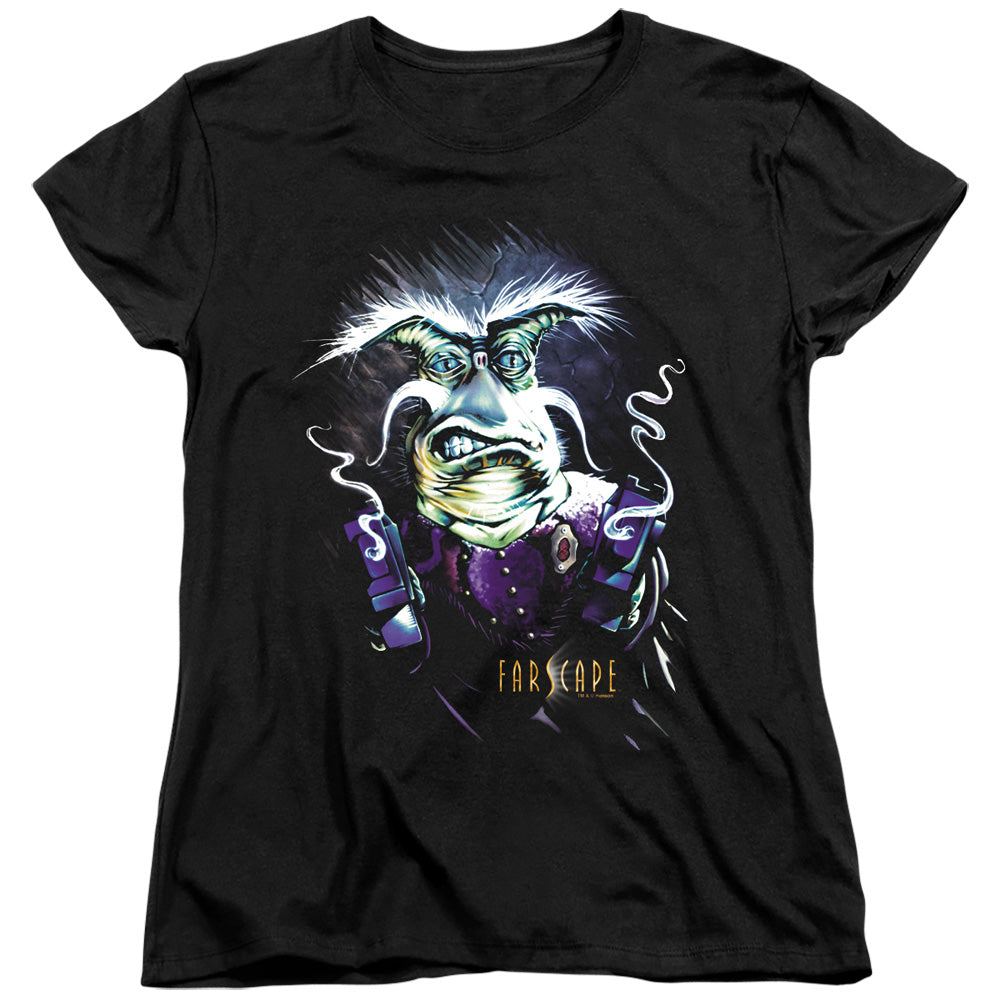 FARSCAPE/RYGEL SMOKING GUNS - S/S WOMENS TEE - BLACK