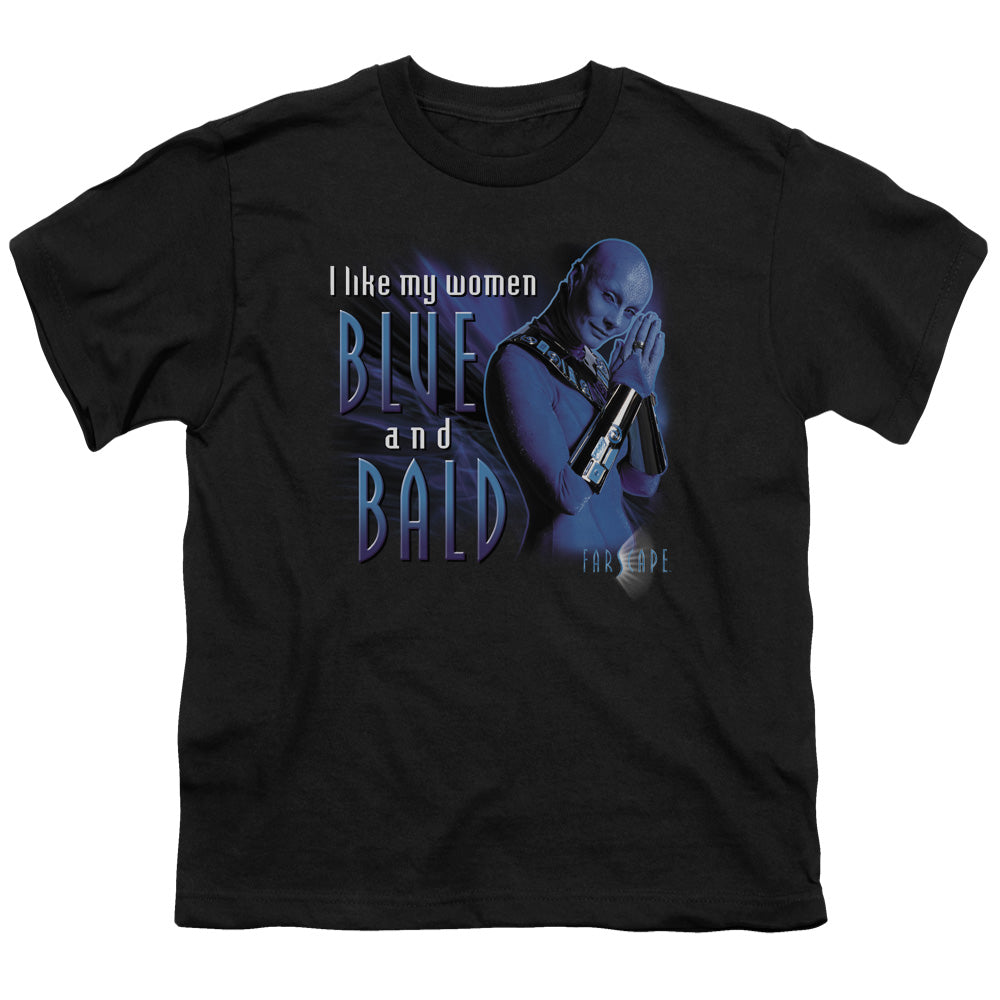 FARSCAPE/BLUE AND BALD - S/S YOUTH 18/1 - BLACK