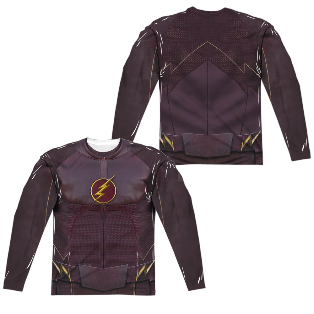 THE FLASH/FLASH UNIFORM (FRONT/BACK PRINT) - L/S ADULT POLY CREW  - MULTI