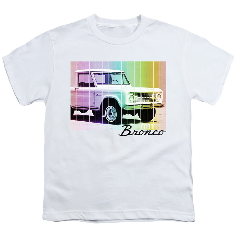 FORD BRONCO/RETRO RAINBOW - S/S YOUTH 18/1 - WHITE