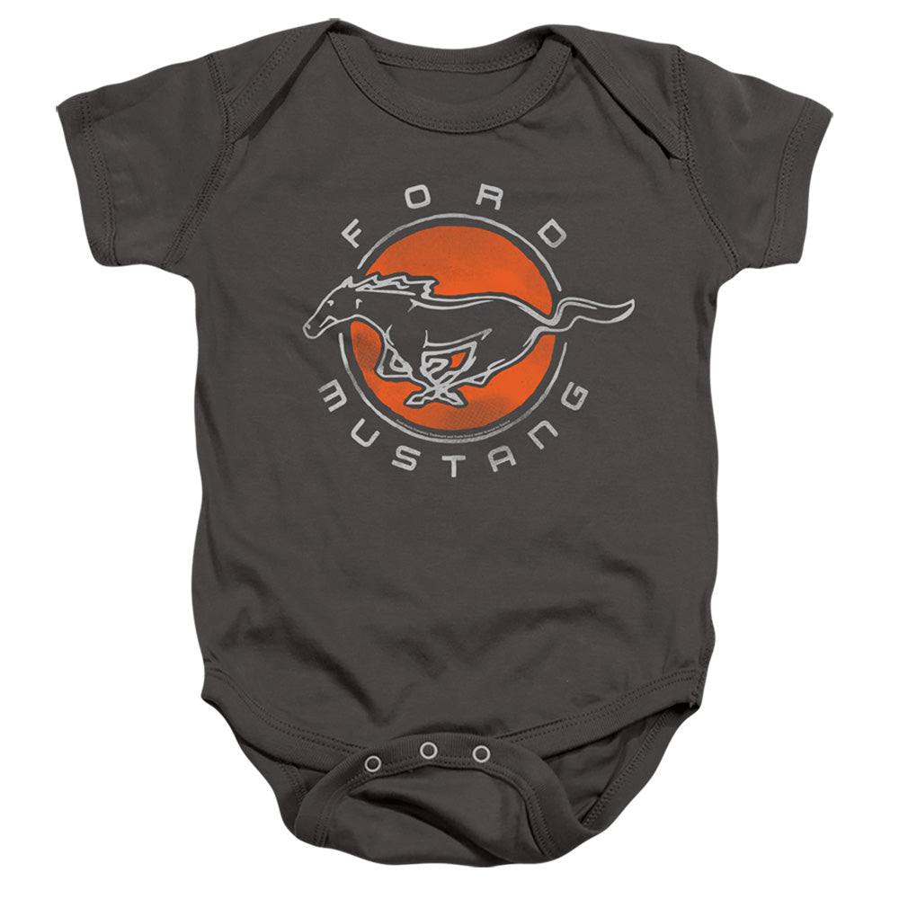 FORD MUSTANG/MUSTANG CIRCLE - INFANT SNAPSUIT - CHARCOAL