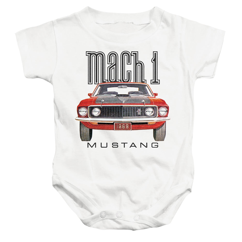 FORD MUSTANG/69 MACH 1 - INFANT SNAPSUIT - WHITE