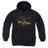 FORD MUSTANG/PONY SCRIPT - YOUTH PULLOVER HOODIE - BLACK