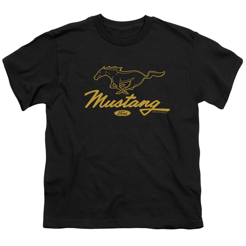 FORD MUSTANG/PONY SCRIPT - S/S YOUTH 18/1 - BLACK