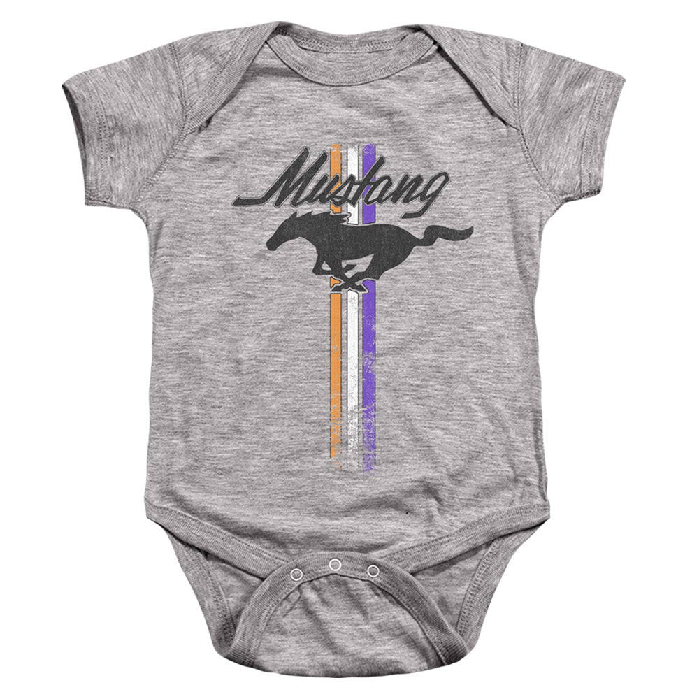 FORD MUSTANG/MUSTANG STRIPES - INFANT SNAPSUIT - ATHLETIC HEATHER