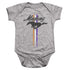 FORD MUSTANG/MUSTANG STRIPES - INFANT SNAPSUIT - ATHLETIC HEATHER