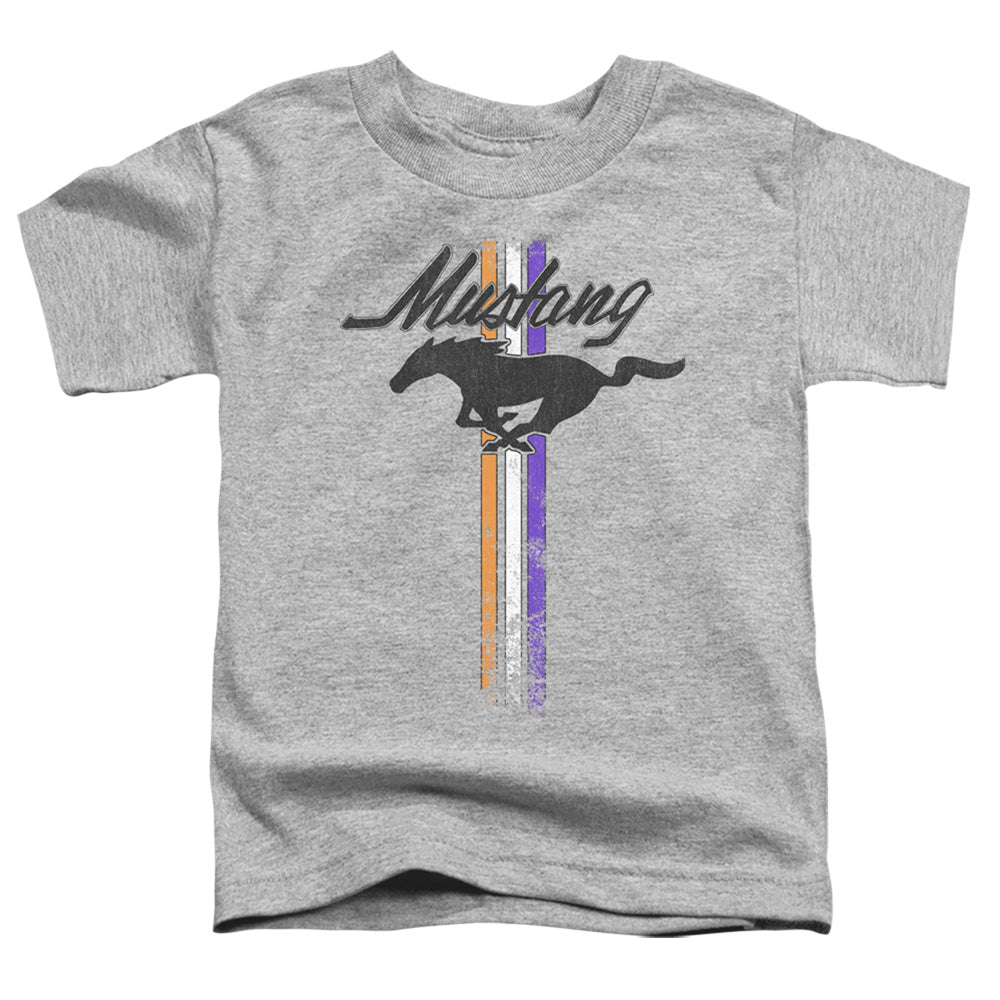 FORD MUSTANG/MUSTANG STRIPES - S/S TODDLER TEE - ATHLETIC HEATHER