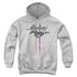 FORD MUSTANG/MUSTANG STRIPES - YOUTH PULLOVER HOODIE - ATHLETIC HEATHER