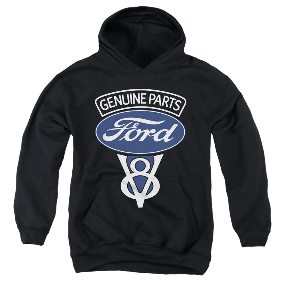 FORD/V8 GENUINE PARTS - YOUTH PULLOVER HOODIE - BLACK