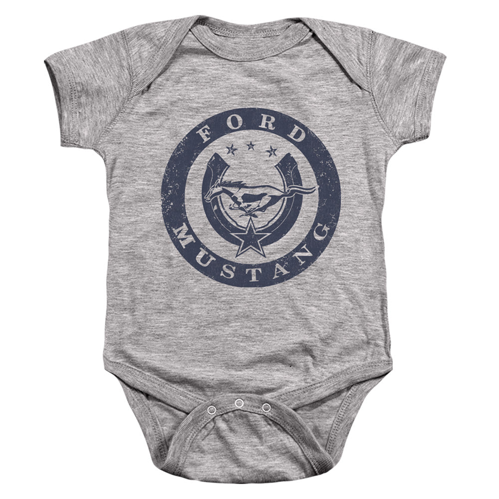 FORD MUSTANG/LUCKY FORD MUSTANG - INFANT SNAPSUIT - ATHLETIC HEATHER