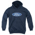 FORD/DIMENSIONAL LOGO - YOUTH PULLOVER HOODIE - NAVY
