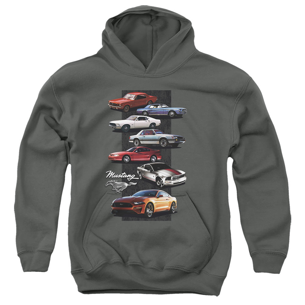 FORD MUSTANG/MUSTANG STACK - YOUTH PULLOVER HOODIE - CHARCOAL